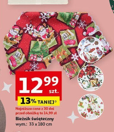 Bieżnik z nadrukiem 33 x 180 cm promocja w Auchan