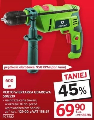 Wiertarka udarowa Verto 50G530 promocja w Selgros
