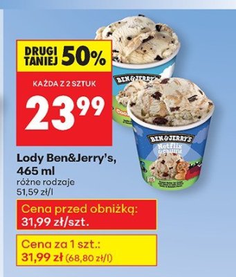 Lody, różne rodzaje 465 ml promocja w Biedronka