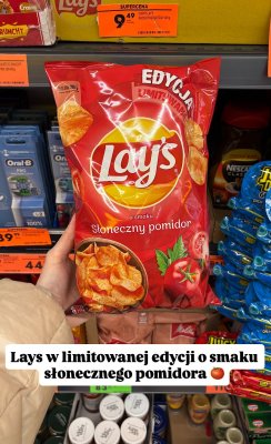 Chipsy Lay's o smaku słoneczny pomidor promocja w Biedronka
