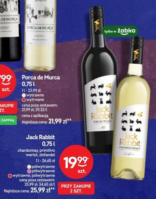Wino Jack Rabbit Chardonnay promocja w Żabka