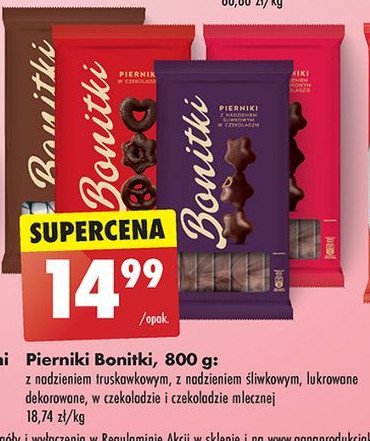 Pierniki z nadzieniem truskawkowym Bonitki promocja