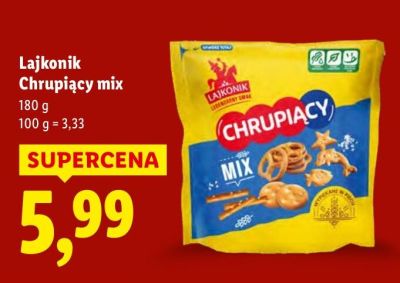 Chipsy Lajkonik Chrupiący mix różne rodzaje promocja w Lidl