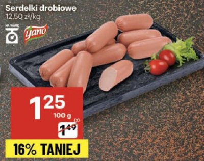 Serdelki drobiowe promocja w Delikatesy Centrum