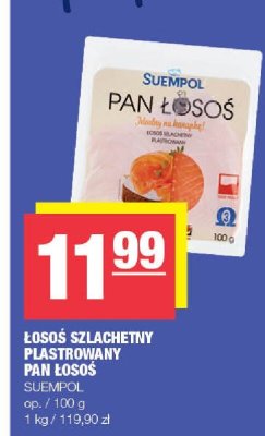 Łosoś szlachetny plastrowany PAN ŁOSOŚ SUEMPOL promocja w SPAR