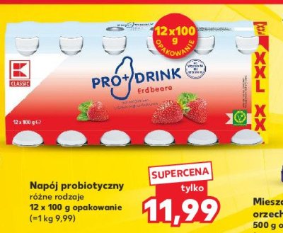Nap贸j probiotyczny truskawkowy K-classic promocja