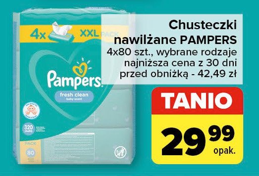 Chusteczki nawilżane Pampers promocja