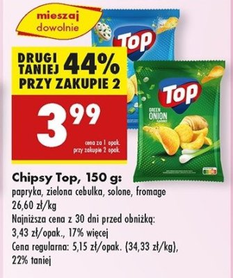 Top Chips zielona cebulka (Biedronka) promocja