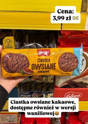 Ciastka owsiane kakaowe  promocja w Dino