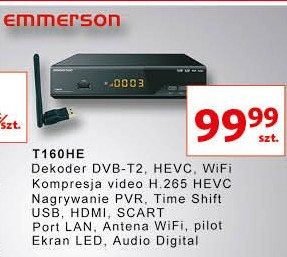 Dekoder t160he Emmerson promocja