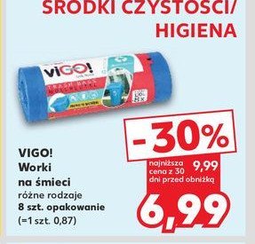 Worki na śmieci 120 l niebieskie Vigo! promocja w Kaufland