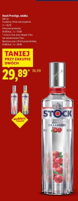 W贸dka Stock prestige cranberry promocja w Lidl