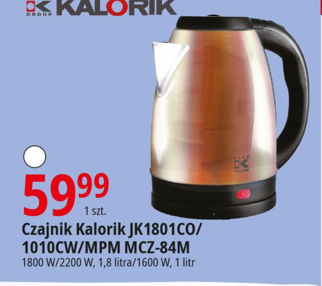 Czajnik jk1801co Kalorik promocja