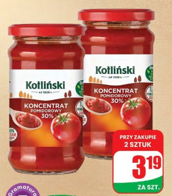 Koncentrat pomidorowy 30%  promocja w Dino