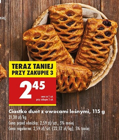 Ciastko duet z owocami le艣nymi promocja