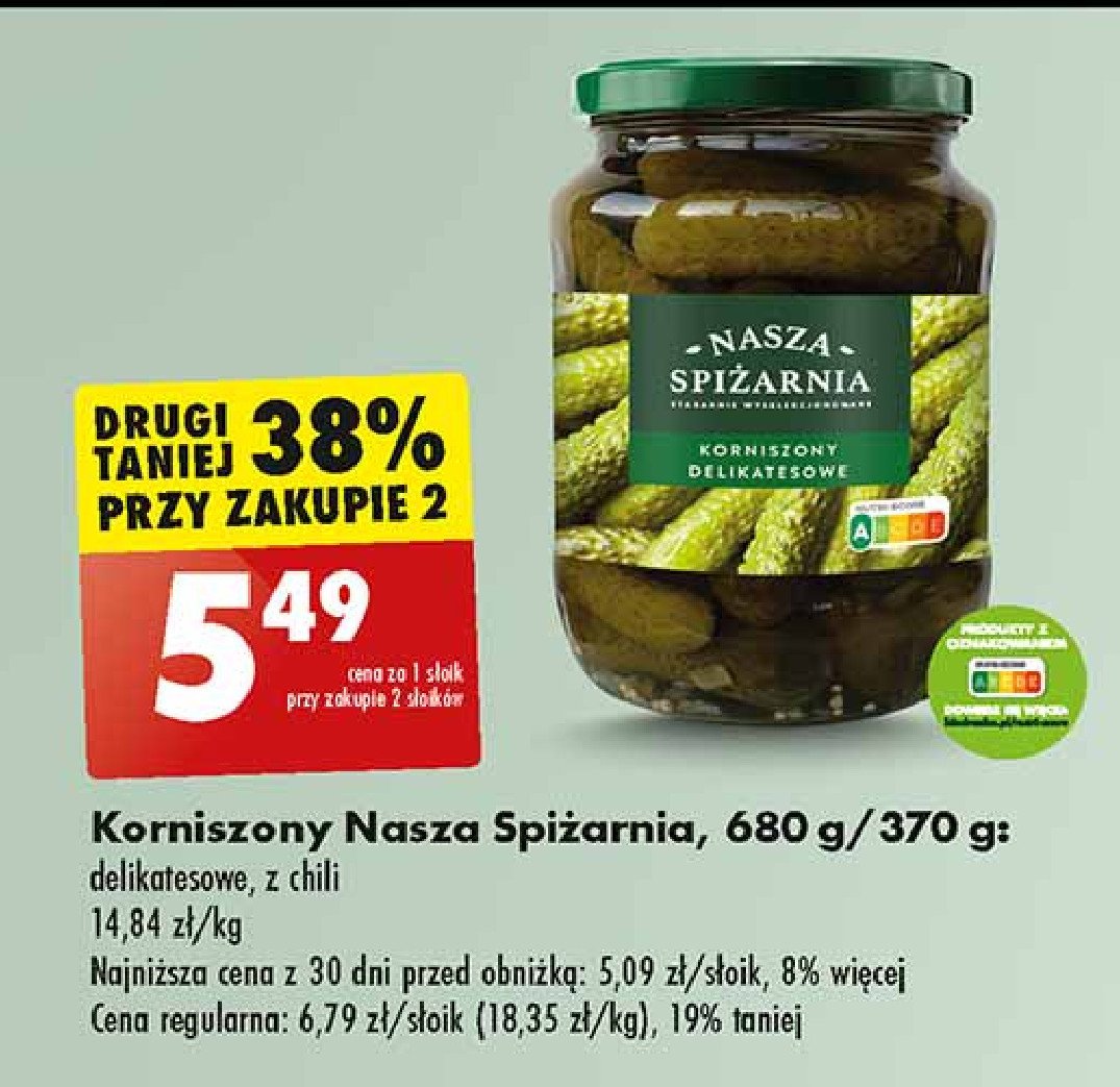 Korniszony z chili Nasza spiżarnia promocja