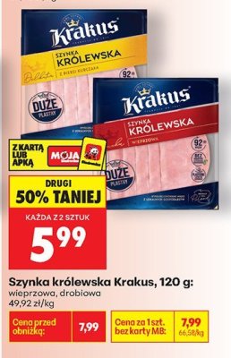 Szynka królewska drobiowa promocja w Biedronka