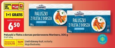 Paluszki z fileta z dorsza panierowane Marinero, 300 g promocja w Biedronka