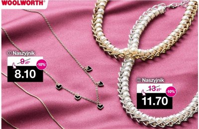Naszyjnik z perełkami promocja w Woolworth