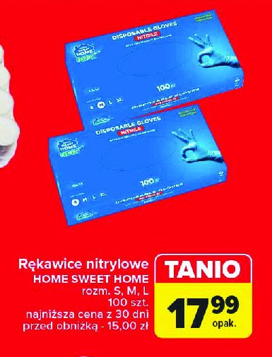 Rękawice nitrylowe m Home sweet home promocja