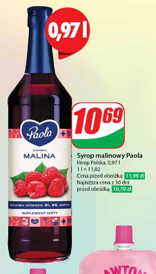Syrop malina Paola promocja