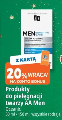 Produkty do pielęgnacji twarzy AA Men Oceanic 50 ml - 150 ml promocja w Leclerc