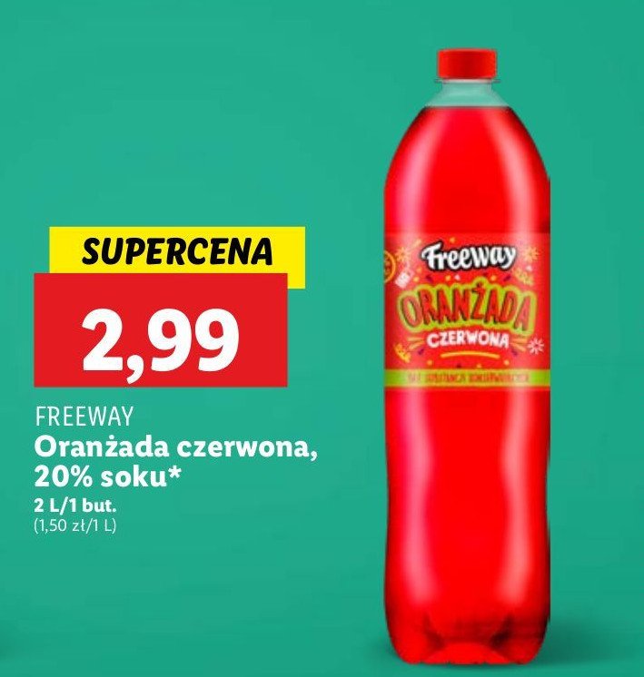 Oranżada czerwona Freeway promocja