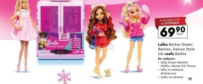 Lalka Barbie Dream Besties, Deluxe Style lub szafa Barbie promocja w Biedronka