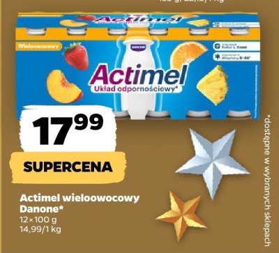 Actimel wieloowocowy 12x100 g promocja w Netto
