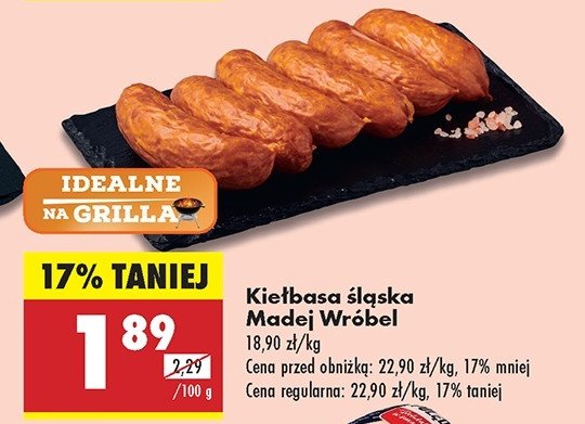 Kiełbasa śląska Madej & wróbel promocja w Biedronka