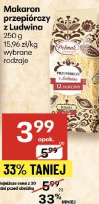 Makaron przepiórczy z Ludwina promocja w Delikatesy Centrum