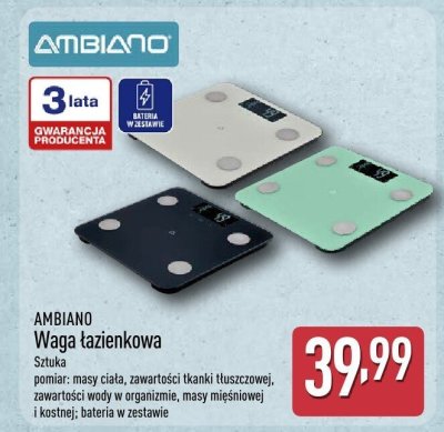 Waga łazienkowa AMBIANO promocja w Aldi