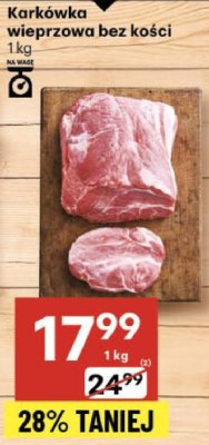 Kark贸wka wieprzowa bez ko艣ci kotlety Haga promocja w Delikatesy Centrum