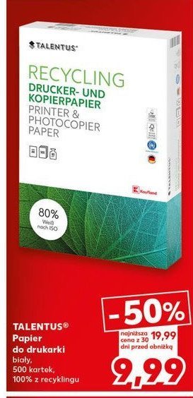 Papier ksero a4 80 g Talentus promocja