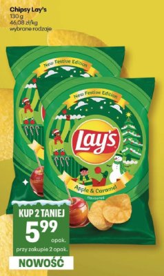 Chipsy Lay's Apple & Caramel promocja w Delikatesy Centrum