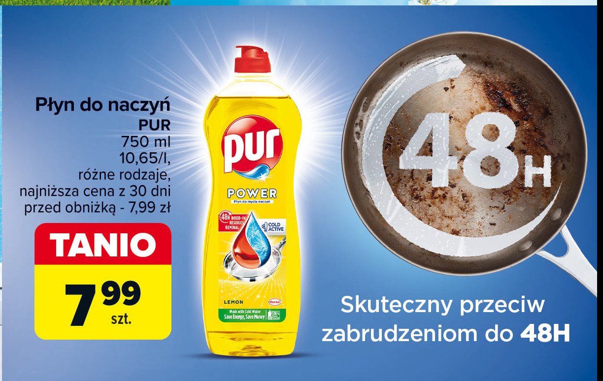 Płyn do naczyń lemon Pur power promocja w Carrefour