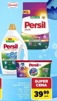 Proszek, żel, kapsułki do prania Persil 2,475-2,75 kg, 2,25-2,475 l, 29-35 szt. promocja w Carrefour Market