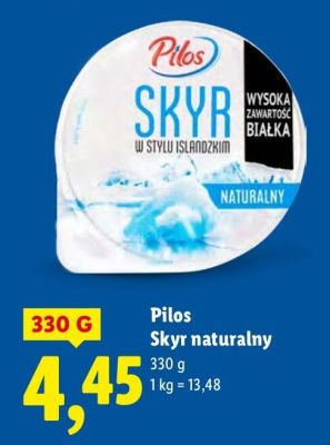 Skyr Pilos Skyr naturalny promocja w Lidl