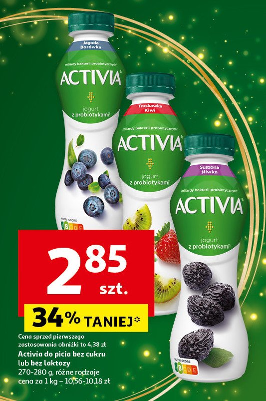 Jogurt brzoskwinia marakuja bez laktozy Danone activia promocja