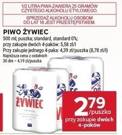 Piwo Żywiec standard 0% promocja w Stokrotka