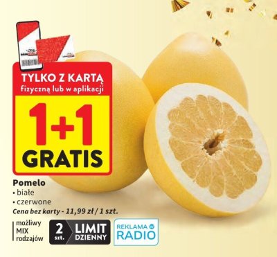 Pomelo białe, czerwone promocja w Intermarche