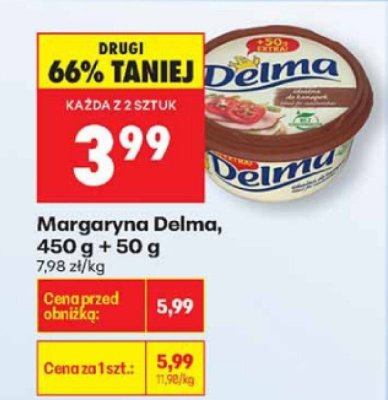 Margaryna, 450 g + 50 g promocja w Biedronka