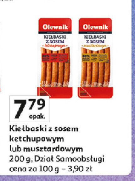 Kiełbaski z sosem ketchupowym Olewnik promocja w Auchan
