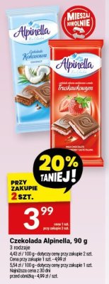 Czekolada Alpinella, 90 g promocja w Twój Market