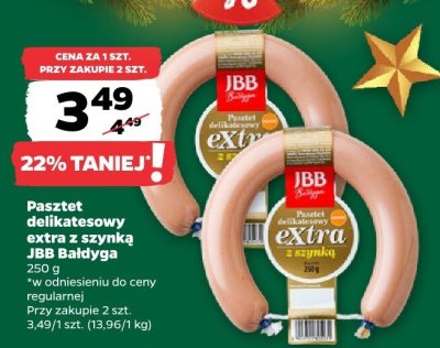 Pasztet delikatesowy extra z szynką JBB Bałdyga promocja w Netto