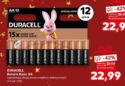 Baterie Basic AA DURACELL promocja w Kaufland