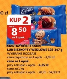 Ciastka amerykanki kakaowe E. wedel promocja