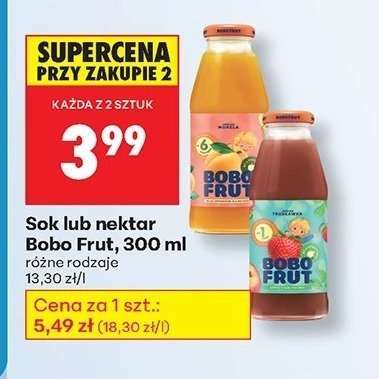 Sok lub nektar 300ml różne rodzaje promocja w Biedronka