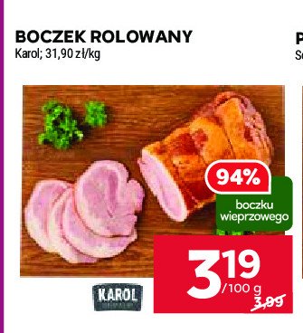 Boczek rolowany Karol promocja w Stokrotka