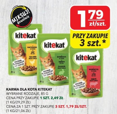Karma dla kota Kitekat wybrane rodzaje promocja w Top Market